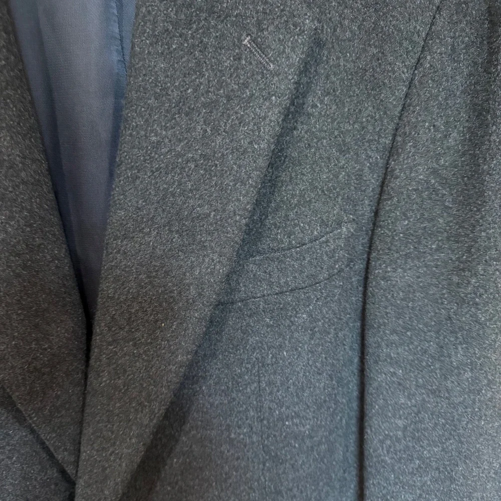 Ron Chereskin Men Charcoal Gray Camel Hair 2 Button Blazer Sport Coat Hungary 42